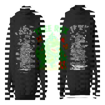 Tree Rex Dinosaur Christmas T-Rex Holiday Humor Sweatshirt - Monsterry