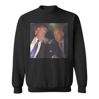Trump And Biden Smoking Sweatshirt - Thegiftio UK