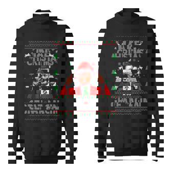 Trump Dance Merry Christmas Ugly Xmas Sweater Pajamas Sweatshirt - Thegiftio