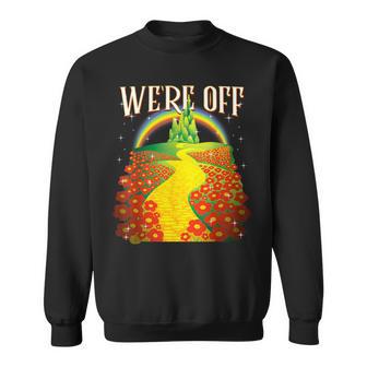 We're Off Yellow Path Brick Wizard Literature School Sweatshirt - Thegiftio UK
