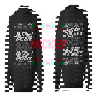 Xmas Ornaments Ugly Christmas Sweater Hockey Player Sweatshirt - Thegiftio