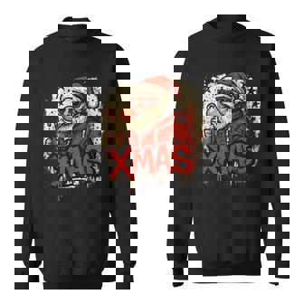 Xmas Santa With Sunglasses And Beer Sweatshirt - Monsterry