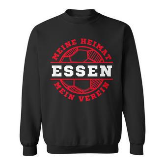 Fussball Kickenerein Essen Fan Heimat Ruhrpott Rot Weiss Sweatshirt - Geschenkecke