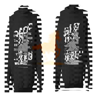 Gallop Into The Weekend Horse Lover Equestrianism Tank Top Sweatshirt Unisex | Mazezy