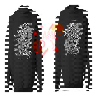 Game Day Basketball Checkered Lightning Bolt Sweatshirt Unisex | Mazezy