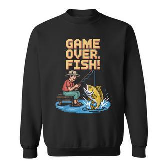Game Over Fish Fishing Lover Fisherman Angler Angling Sweatshirt Unisex | Mazezy