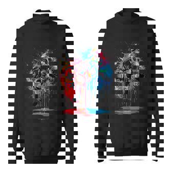 Gamer Video Game Control Pad Paint Dripping Gaming Sweatshirt - Thegiftio