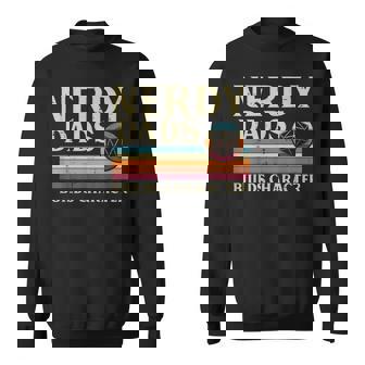 Gaming Nerdy Dad Builds Character Gamer Papa Men Sweatshirt - Monsterry