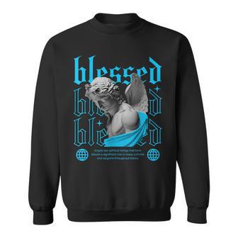 Gamma Blue Black White Match Sweatshirt - Thegiftio UK