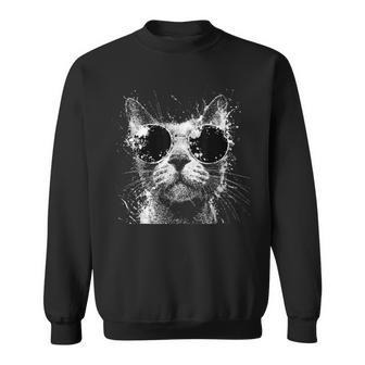 Gato Abisinio Con Gafas Deol Estilo Grunge Hipster Camisa de entrenamiento - Regaloses