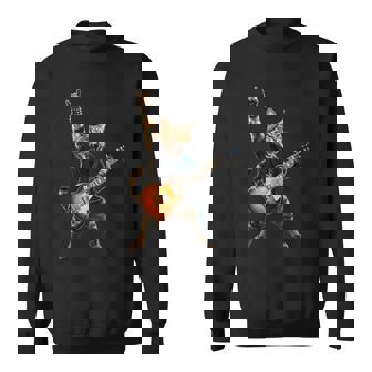 Gato Divertido Tocando La Guitarra Rock And Roll Guitarrista Banda De Rock Camisa de entrenamiento - Regaloses