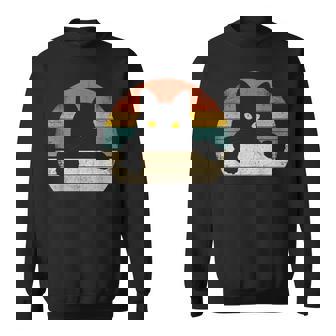 Gato Negro Estilo Retrointage – Regalo Para Amantes De Los Gatos Camisa de entrenamiento - Regaloses