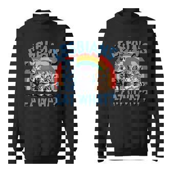 Gay Pride Month LGBT Rainbow Flag Cats Lesbians Eat What Sweatshirt Unisex | Mazezy