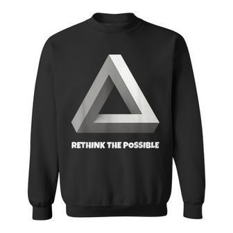 Geometric Illusion Triangle Bold Optical Art Sweatshirt Unisex | Mazezy