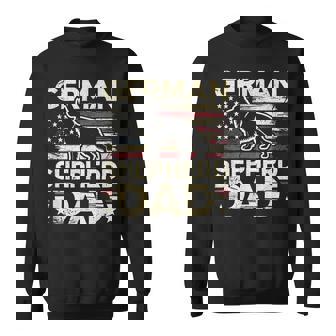 German Shepherd Dad American Flag German Shepherds Sweatshirt | Mazezy