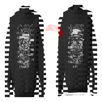 German Shepherd Santa Hat Christmas Xmas Dog Mom Sweatshirt Unisex | Mazezy