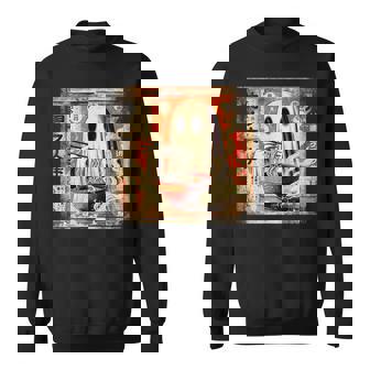 Ghost Eating Ramen Urban Japan Halloween Spooky Sweatshirt Unisex | Mazezy