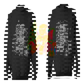 Gingerbread Gaming Chair Cool Christmas Tree Chad Meme Gamer Sweatshirt Unisex | Mazezy