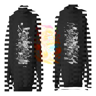 Gingerbread Man Christmas Candy Baking Monster Truck Boy Sweatshirt | Mazezy