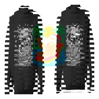 Gingerbreadman Christmas In July Summer Pool Beach Vacation Sweatshirt Unisex | Mazezy