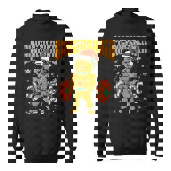 Gingershred Gingerbread Man Gym Bodybuilding Christmas Sweatshirt | Seseable CA