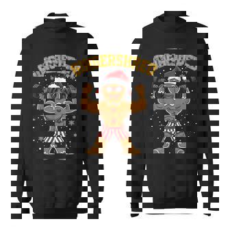 Gingershred Gingerbread Man Gym Bodybuilding Christmas Sweatshirt Unisex | Mazezy