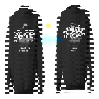 Glacier National Park Montana USA Retro Vintage Nature Sweatshirt Unisex | Mazezy