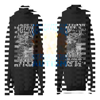 God Gives His Most Powerful Autism Cat Meme Bootleg Sweatshirt | Seseable FR