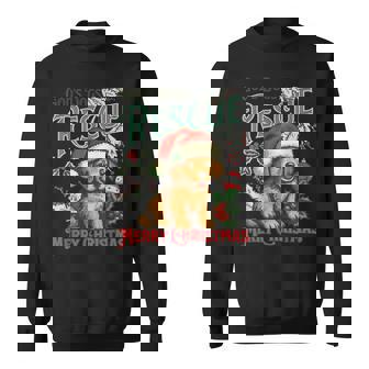 God's Dogs Rescue Christmas Santa Golden Retriever Dog Mom Sweatshirt Unisex | Mazezy