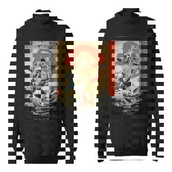 Golden Doodle Goldendoodle Dog Kaiju Monster Japanese Sweatshirt | Mazezy