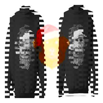 Golden Retriever Christmas Crochet Sweatshirt - Monsterry