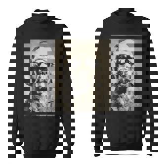 Golden Retriever With Sunglasses Retro Christmas Festive Dog Sweatshirt | Mazezy