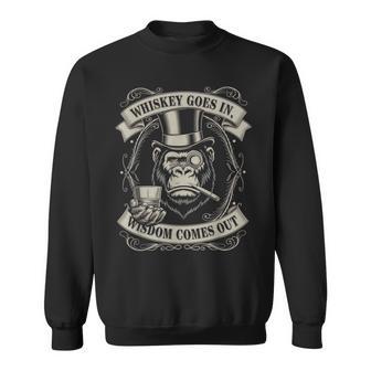 Gorilla Whisky Whisky Divertido Meme Hombres Camisa de entrenamiento - Regaloses
