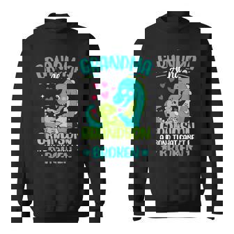 Grandma And Grandson A Bond That Can't Be Broken Dinosaur Sweatshirt Unisex | Mazezy