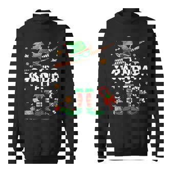 The Grandpa Elf Dabbing Christmas Matching Family Pajama Sweatshirt - Monsterry