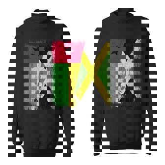 Guinea-Bissau Jamaica Half Flag Bissau-Guinean Jamaican Sweatshirt Unisex | Mazezy