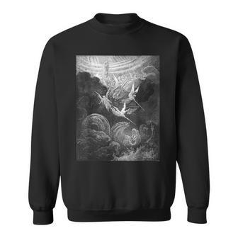Gustave Dore Archangel Michael And Angels Fighting Dragon Sweatshirt - Thegiftio UK