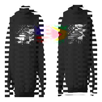 Guyana & USA Together Half American Half Guyanese Tank Top Sweatshirt Unisex | Mazezy