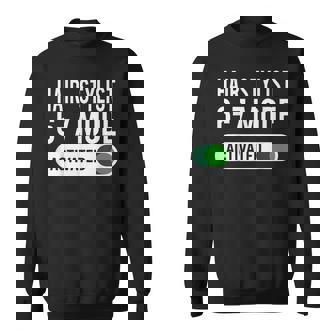 Hair Stylist 6-7 Mode Activated Job Title Sweatshirt Unisex | Mazezy