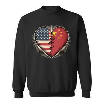 Half American Chinese Roots USA China America Tank Top Sweatshirt Unisex | Mazezy