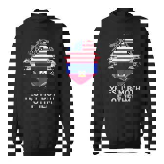 Half American Half Haitian Usa Haiti Flag メンズ レディース スウェットシャツ - Kawaiitshirt
