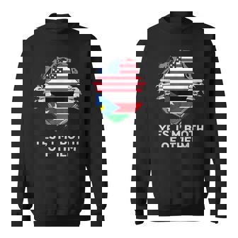 Half American Half South Sudanese USA South Sudan Flag Sweatshirt Unisex | Mazezy