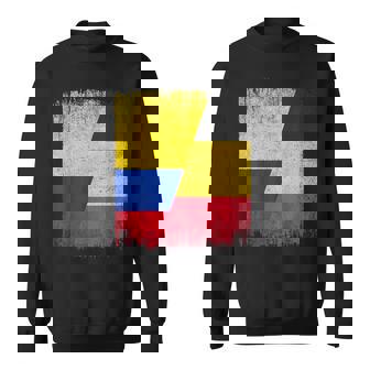 Half Colombia Belgium Flag Colombian Belgian Pride Roots Sweatshirt Unisex | Mazezy