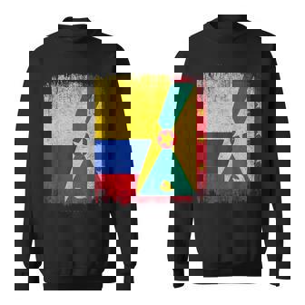 Half Colombia Grenada Flag Colombian Grenadian Pride Roots Sweatshirt Unisex | Mazezy