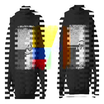 Half Colombia India Flag Colombian Indian Pride Roots Sweatshirt Unisex | Mazezy