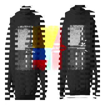 Half Colombia Kenya Flag Colombian Kenyan Pride Roots Sweatshirt Unisex | Mazezy