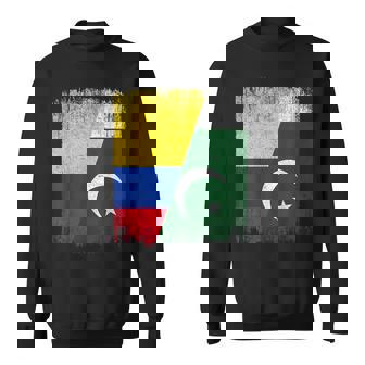Half Colombia Pakistan Flag Colombian Pakistani Pride Roots Sweatshirt Unisex | Mazezy