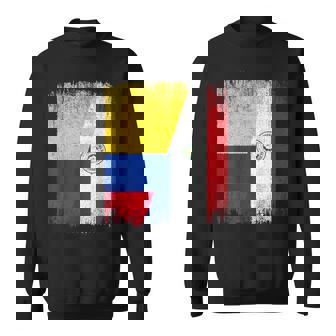 Half Colombia Paraguay Flag Colombian Paraguayan Pride Roots Sweatshirt Unisex | Mazezy