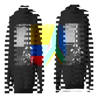 Half Colombia South Africa Flag Colombian African Pride Root Sweatshirt Unisex | Mazezy