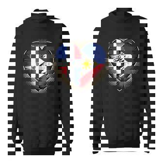 Half Dominican Filipino Roots Dominican Republic Philippines Sweatshirt Unisex | Mazezy